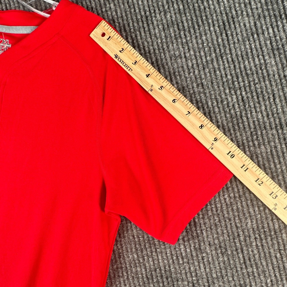 Under Armour Boys Red HeatGear Loose Fit Henley Baseball Jersey Shirt YXL - Picture 7 of 11